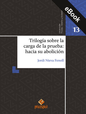 cover image of Trilogía sobre la carga de la prueba